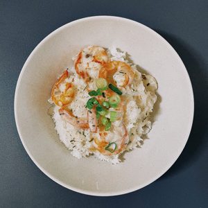Crevettes coco gingembre